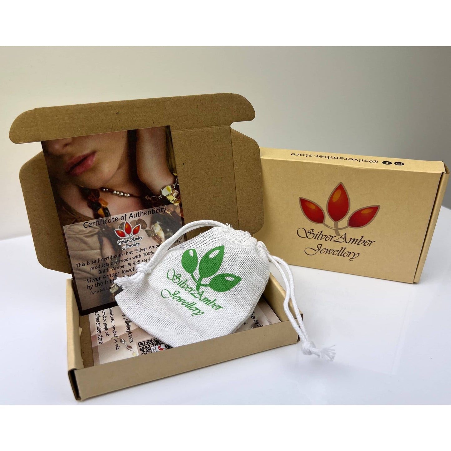 925 Steling Silver & Genuine Baltic Amber Classic Celtic Pendant - GL234